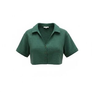 NWOT KIRIOUS LOS ANGELES Forest Green Crop Top